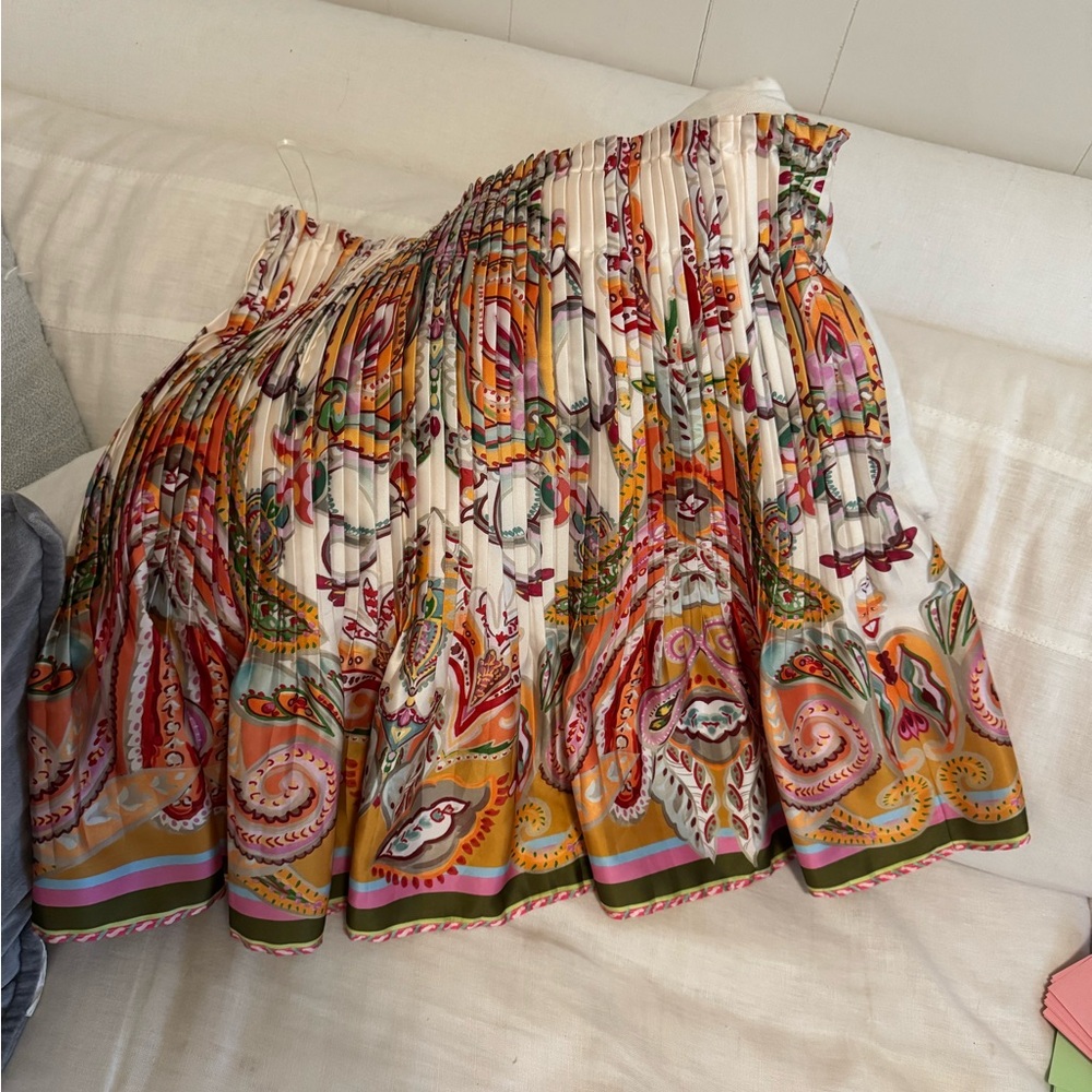 ANTONIO MELANI Multicolor Paisley A-Line Skirt